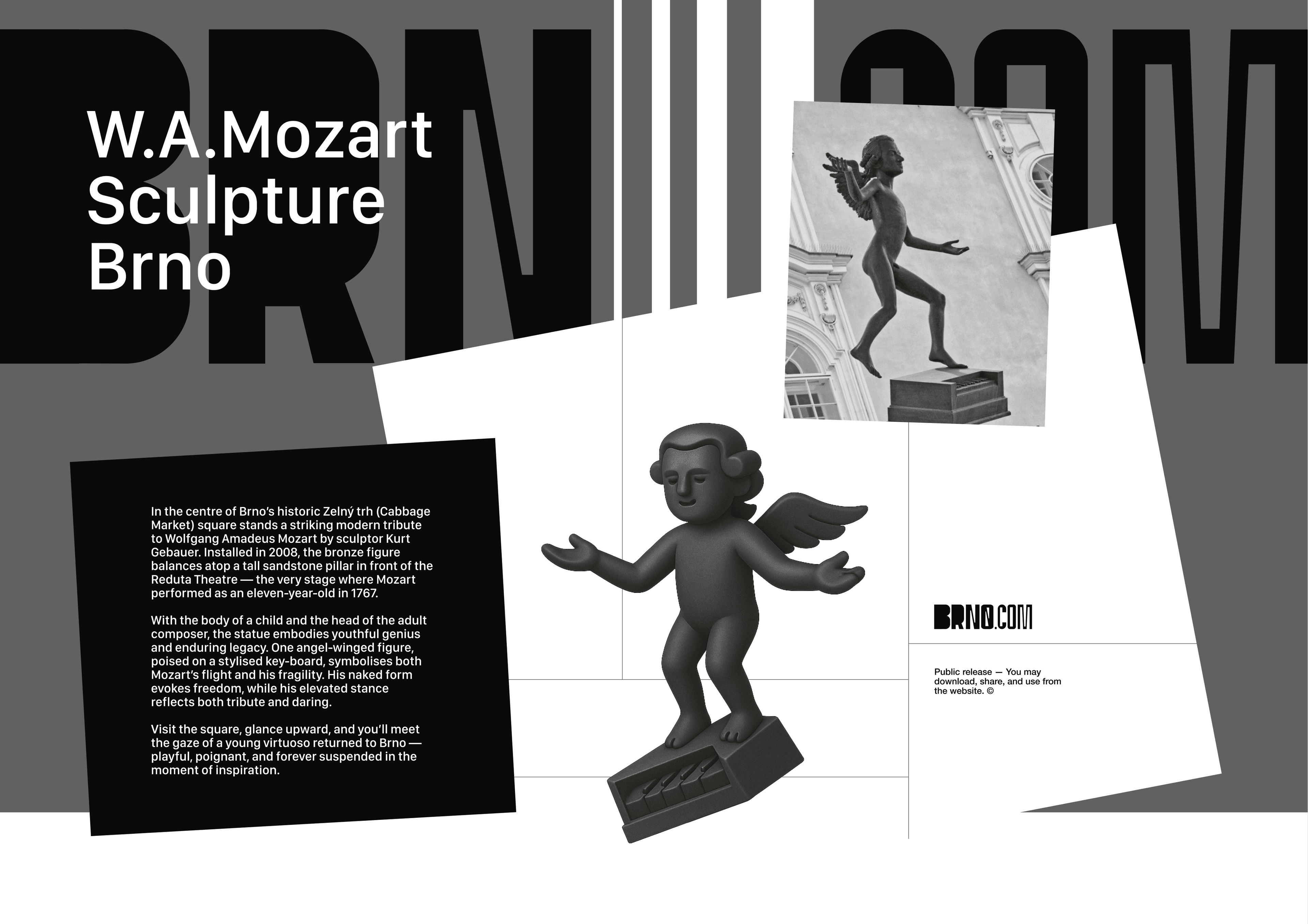 W.A.Mozart Sculpture Brno reference