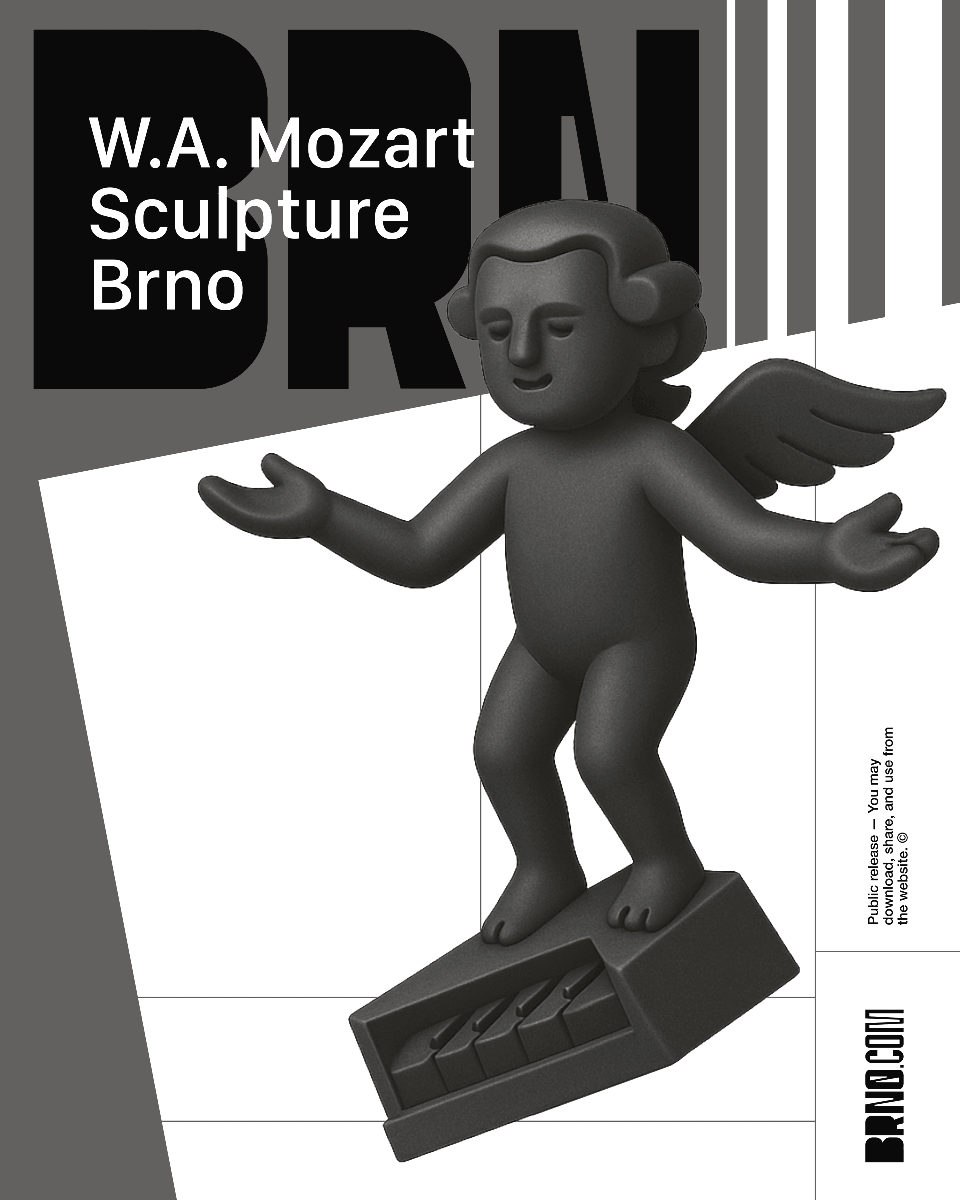 W.A.Mozart Sculpture Brno